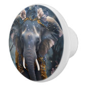Bouton De Porte En Céramique Eléphant en floraison (Droite)