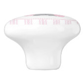 Bouton De Porte En Céramique Éléphant rose de beau bébé (Côté)