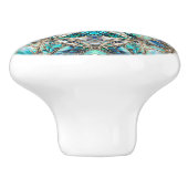 Bouton De Porte En Céramique Ellegant Abalone et Argent (Côté)