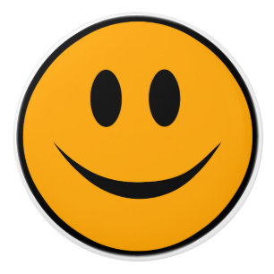 Bouton De Porte En Céramique Emoji du visage souriant