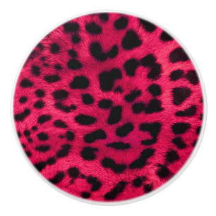 Bouton De Porte En Céramique Empreinte de léopard