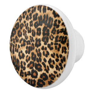 Bouton De Porte En Céramique empreinte de léopard Ceramic Cabinet Knob