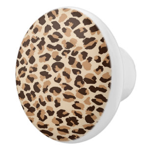 Bouton De Porte En Céramique Empreinte de léopard Ceramic Cabinet Knob