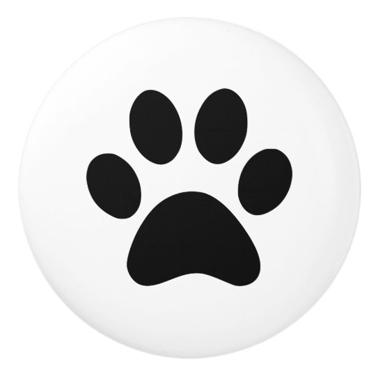 Bouton De Porte En Ceramique Empreinte De Patte Chat De Chiot Ou Tout Autre Zazzle Be