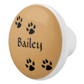 Bouton De Porte En Céramique Empreintes de chien (Droite)