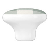 Bouton De Porte En Céramique en vichy chèques plis vert sauge clair (Côté)