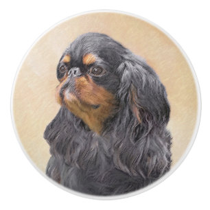 Bouton De Porte En Céramique English Toy Spaniel Peinture Animal Art original