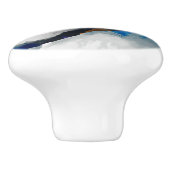 Bouton De Porte En Céramique Ephéméral - Bleu et gris (Côté)