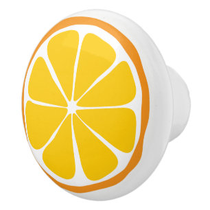 Bouton De Porte En Céramique Été Citrus Orange Ceramic Knob