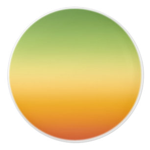 Bouton De Porte En Céramique Été Tropical Dégradé Orange Lemon Lime Ombre