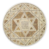 Bouton De Porte En Céramique Étoile médiévale de David (Devant)
