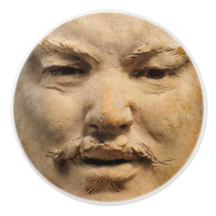 Bouton De Porte En Céramique Étude de sculpture Rodin - Visage d'argile avec Mo
