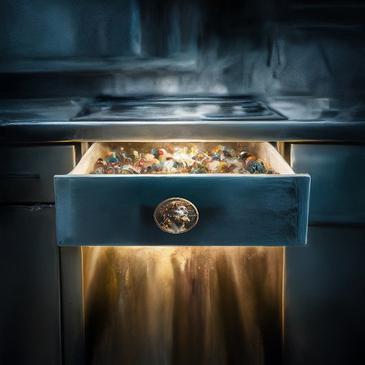 Bouton De Porte En Céramique Évangile divin Jésus regardant dans les cieux