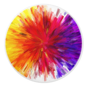 Bouton De Porte En Céramique Explosion de couleur
