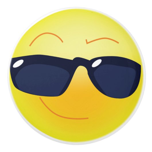 BOUTON DE PORTE EN CÉRAMIQUE FACE COOL (Devant)