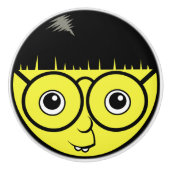 Bouton De Porte En Céramique Face nerd (Devant)