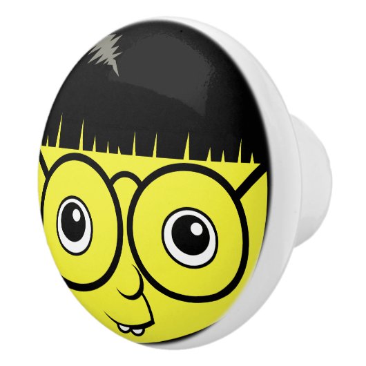 Bouton De Porte En Céramique Face nerd (Droite)