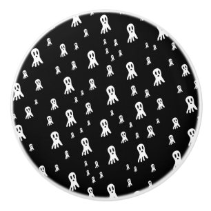Bouton De Porte En Céramique Fantômes d'Halloween foncé