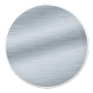 Bouton De Porte En Céramique Faux fond en argent brossé