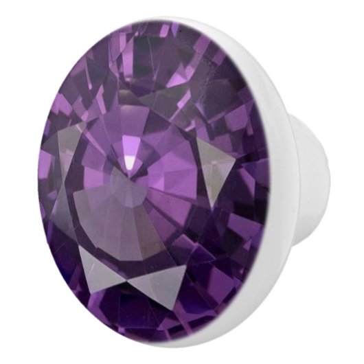 Bouton De Porte En Céramique Faux Purple Diamond Ceramic Knox/Pull (Droite)