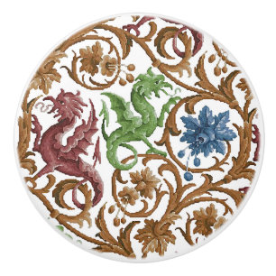 Bouton De Porte En Céramique Féerie Dragons Ceramic Knob