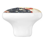 Bouton De Porte En Céramique Femme avec chat (Côté)