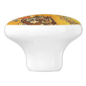 Bouton De Porte En Céramique Femme avec Lilies (Côté)