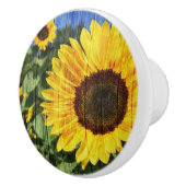 Bouton De Porte En Céramique Fence painted de Sunflowers (Droite)