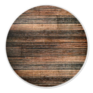 Bouton De Porte En Céramique Ferme patinée rustique de pays de grange de brun