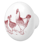 Bouton De Porte En Céramique Ferme rustique poulet animaux cuisine (Droite)