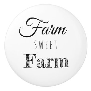 Bouton De Porte En Céramique Ferme Sweet Farm Rustic