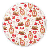 Bouton De Porte En Céramique Fête du Canada Knob (Devant)