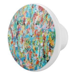 Bouton De Porte En Céramique Feu de Jungle Ceramic Knob