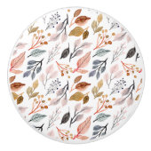 Bouton De Porte En Céramique feuille d'arbre (Devant)