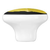 Bouton De Porte En Céramique Feuille d'Aspen jaune #5 (Côté)