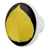 Bouton De Porte En Céramique Feuille d'Aspen jaune #5 (Droite)
