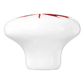 Bouton De Porte En Céramique Feuille d'érable rouge (Côté)