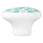 Bouton De Porte En Céramique Feuille Print Ceramic Cabinet Knob (Côté)