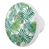 Bouton De Porte En Céramique Feuilles de la jungle tropicale (Droite)