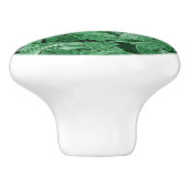 Bouton De Porte En Céramique Feuilles verts (par William Morris) (Côté)