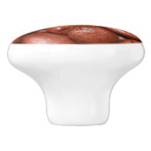 Bouton De Porte En Céramique Fèves de café grillées (Côté)