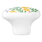 Bouton De Porte En Céramique Fiesta de Amor Amusant Gras Coloré Floral (Côté)