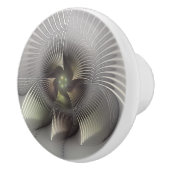 Bouton De Porte En Céramique Figure frappante, Art Fractal Abstrait moderne (Droite)