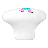 Bouton De Porte En Céramique fille avec une queue (Côté)