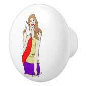 Bouton De Porte En Céramique fille foy (Droite)