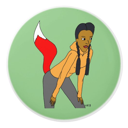 Bouton De Porte En Céramique fille foy (Devant)