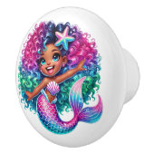 Bouton De Porte En Céramique Fille Sirène Ceramic Knob (Droite)