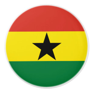 Bouton De Porte En Céramique Flag du Ghana