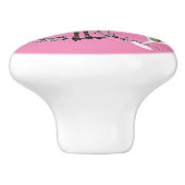 Bouton De Porte En Céramique Flamant rose Boire Martini Thunder_Cove (Côté)