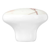 Bouton De Porte En Céramique Flamant rose coupé (Côté)